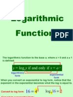 9.4 Logarithmic Functions