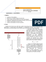 Experimento 1 - Força Elástica