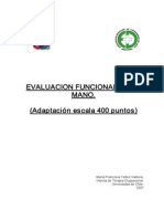 Evaluación Funcional Mano 400 Pts