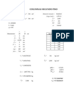 Columnas Segundo Piso: Momento Actuante = Carga Axial = Fila Fila f = f' = β =