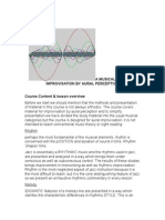 A Musical Basis For Improvisation by Aural Perception