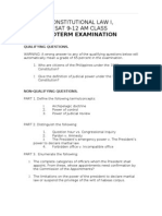 MIDTERM EXAM Consti 1 Sy 09-10 Sem1