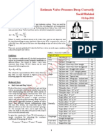 Estimate Valve Pressure Drop Correctly