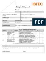 Pearson BTEC Level 5 HND Diploma in Business Sample Assignment