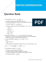 Question Bank: Chapter 8 Differentiation