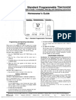 Carrier Standard Programmable Thermostat Homeowners Guide Installation Startup and Oper Inst