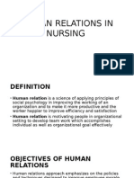 Human Relations in Nursing