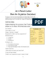 How We Organize Ourselves - Unit 5 Parent Letter