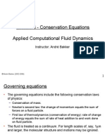 Lecture 3 - Conservation Equations Applied Computational Fluid Dynamics