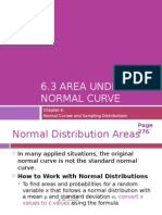 6.3 Area Under Any Normal Curve: Normal Curves and Sampling Distributions