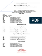 Mathematical Functions in C++ and Source Code