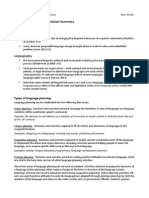 Language Planning and Policies Summary-Libre