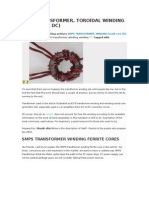 Smps Transformer, Toroidal Winding Core (DC DC)