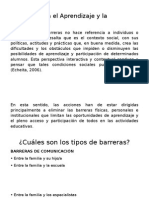 Barreras para El Aprendizaje y La Participación REUNIÓN TÉCNICA