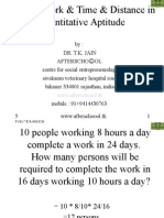 Time & Work & Time & Distance in Quantitative Aptitude