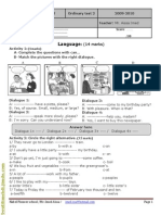 Devoir de Contrôle N°2 - Anglais - 7ème (2009-2010) MR Aissa Imed