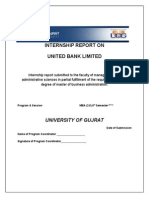 UBL Internship Report