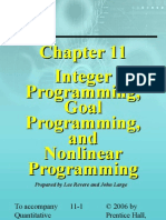 Integer Programming, Goal Programming, and Nonlinear Programming