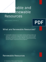 Renewable and Non-Renewable Resources