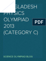 Bangladesh Physics Olympiad 2013