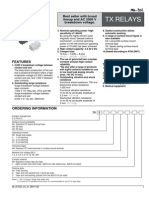 TX Relays: Features Typical Applications