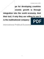 The Best Hope For Developing Countries To Attain Economic Growth Is Through Integration Into The World Economy