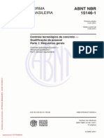 NBR 15146 1 2011 Controle Tecnologico de Concreto Qualificacao Pessoal PARTE 1 PDF