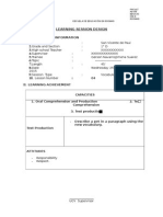 Learning Session Design: Facult Ad de Educac Ión E Idiomas Escuela de Educación en Idiomas