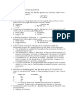 DONOR's Tax Multiple Choice Question