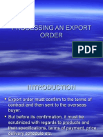 Processing An Export Order