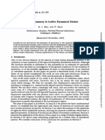 Spectral Symmetry in Lattice Dynamical Models: J. List. Maths Applies (1968) 4, 375-398