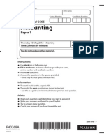 Edexcel IGCSE May 2012 Accounting