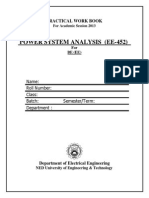 EE-452 Power System Analysis Mannual 2013