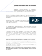 Analisis de Los Procedimientos Interdisciplinares en Las Areas de Educación Primaria