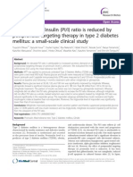 The Proinsulin/insulin (PI/I) Ratio Is Reduced by Postprandial Targeting Therapy in Type 2 Diabetes Mellitus: A Small-Scale Clinical Study