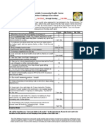 Nutrition Challenge Score Sheet