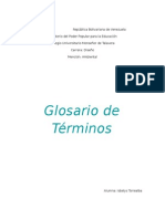 Glosario de Terminos Educación Ambiental