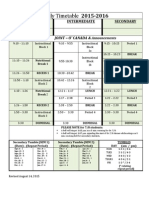 2015 - 16 Bell Schedule