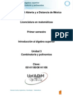 Unidad 3. Combinatoria y Polinomios