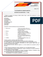 7ano Exercicio Platelmintos e Nematelmintos