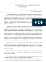 Inteligencia Emocional Como Habilidad Esencial en La Escuela