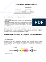 Sistemas de Control - Lazo Abierto - Lazo Cerrado