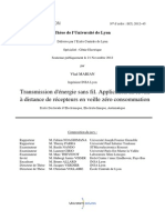 Transmission D'énergie Sans Fil. Application Au Réveil À Distance de Récepteurs en Veille Zéro Consommation