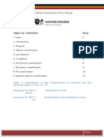 Amended Patient Classification Policy Manual