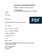 Design of Pedestal For Seismological Stations: Slenderness Ratio of The Column