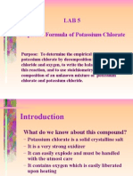 Lab 5 Empirical Formula of Potassium Chlorate