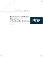 Introduzione All'Analisi Complessa e Teoria Delle Distribuzioni