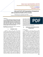 Mathematical Calculation and MATLAB Programming of Symmetrical and Asymmetrical Faults in Power System