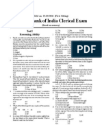 Central Bank of India Clerical Exam: Test I Reasoning Ability