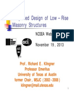 Simplified Design of Low-Rise Masonry Struct